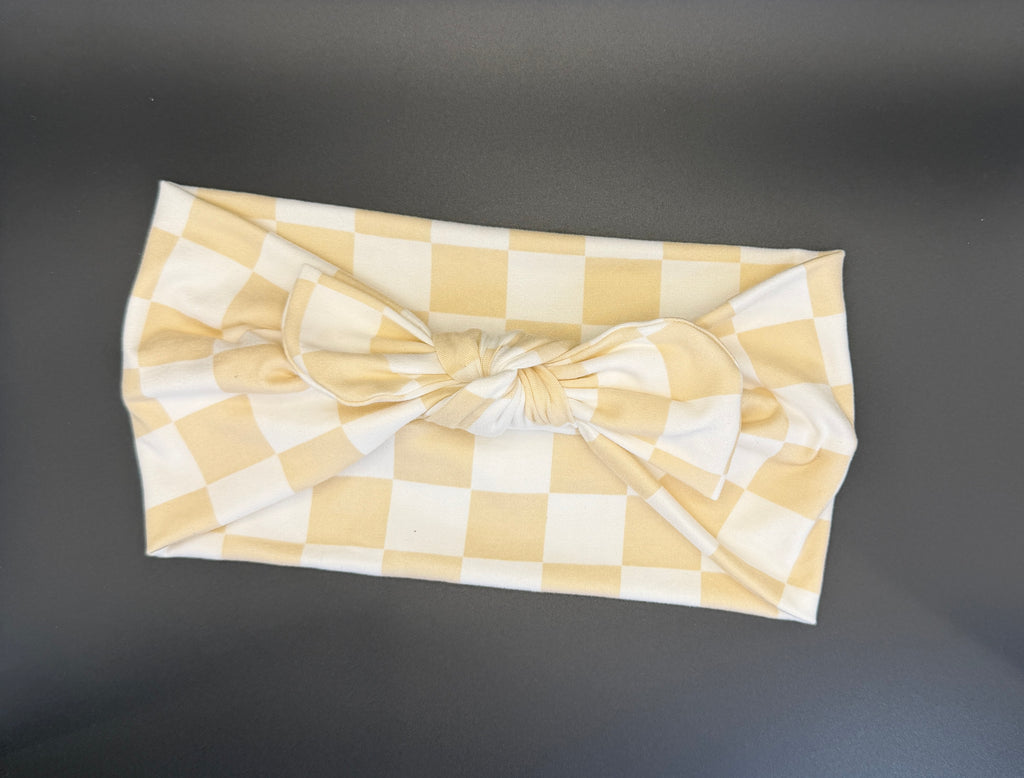 Tan Checkered Comfort Band