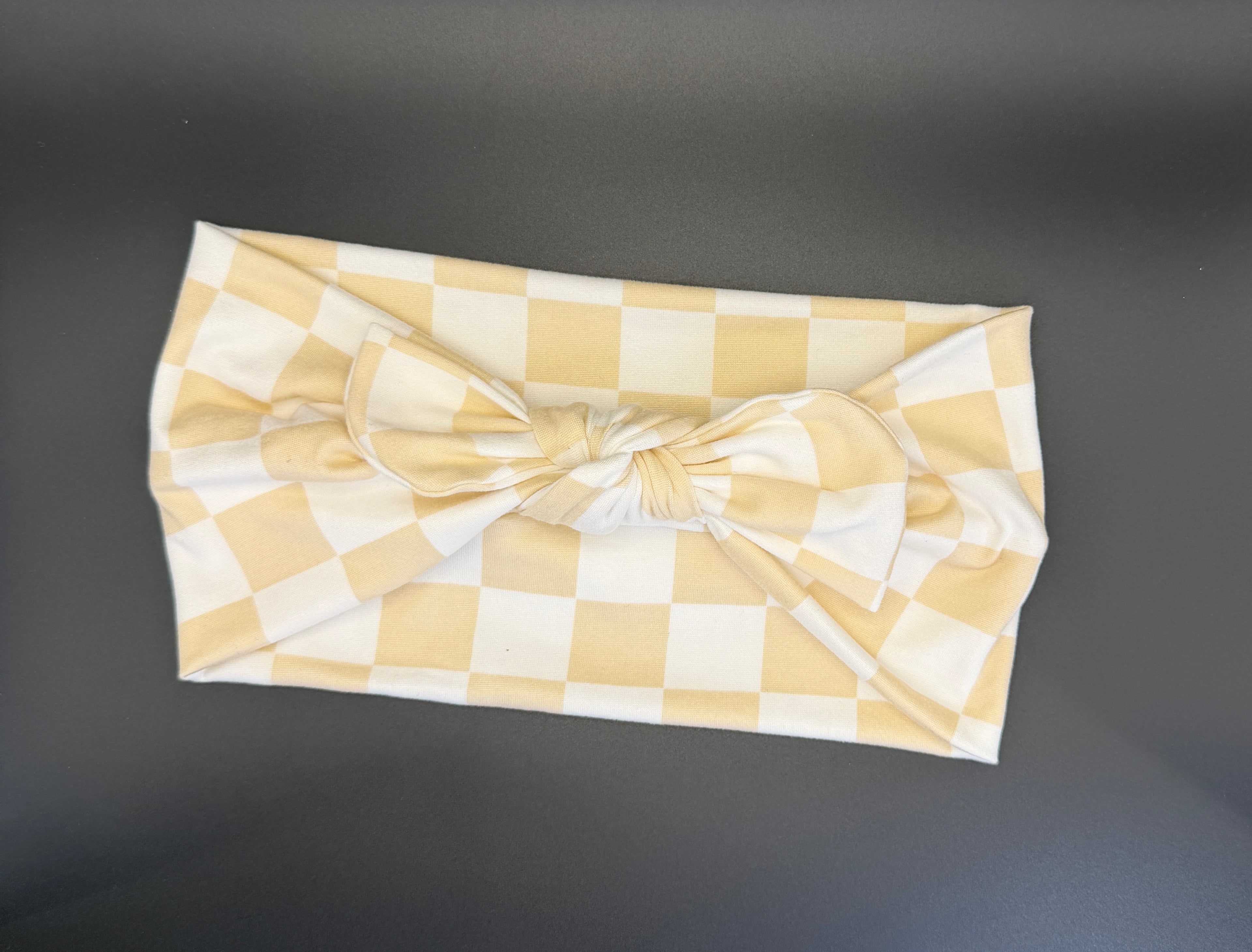 Tan Checkered Comfort Band