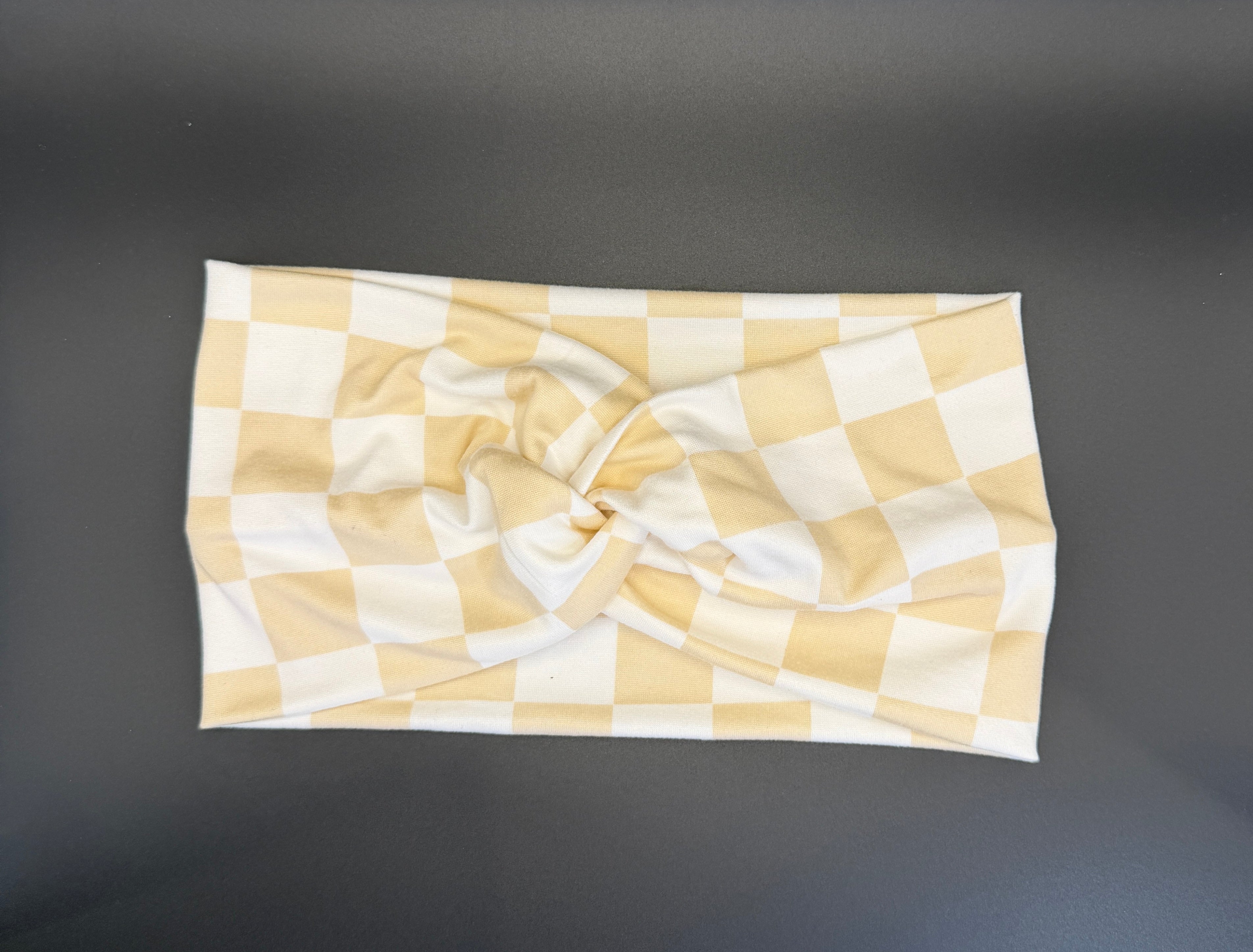Tan Checkered Comfort Band