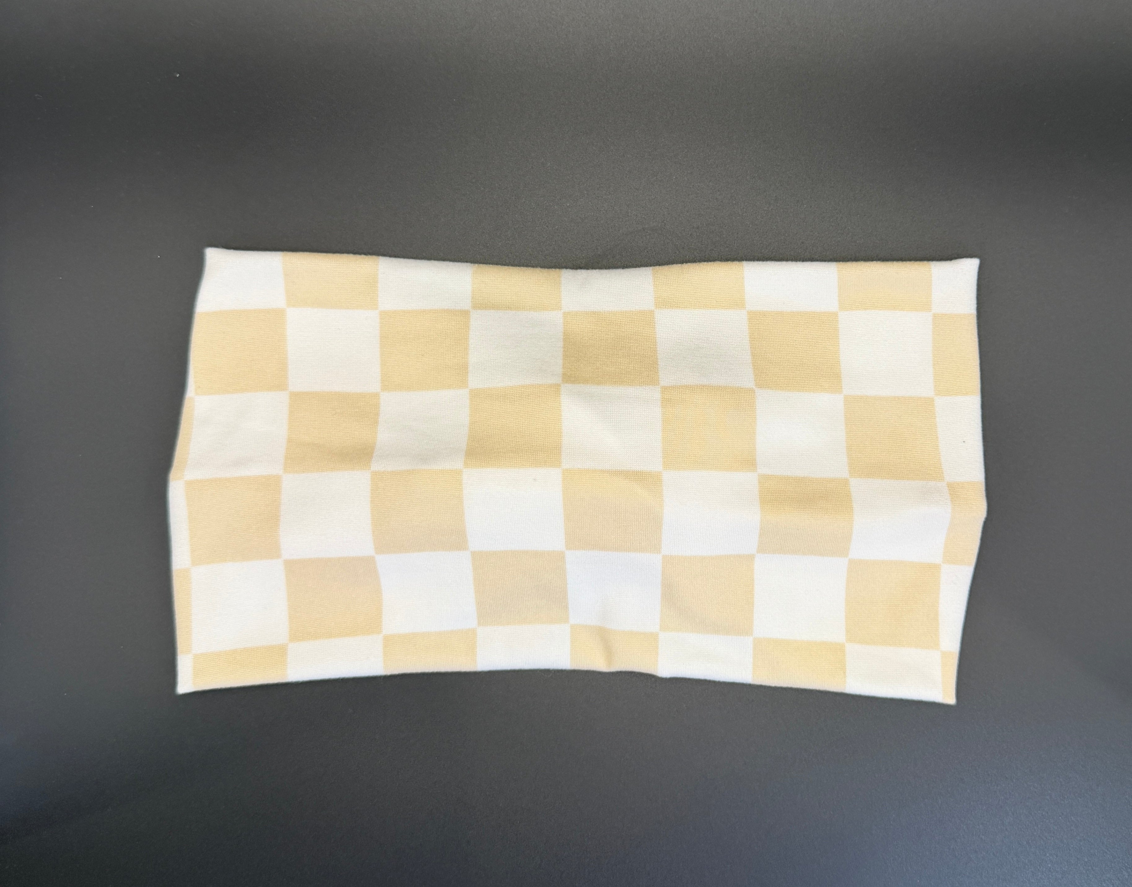 Tan Checkered Comfort Band