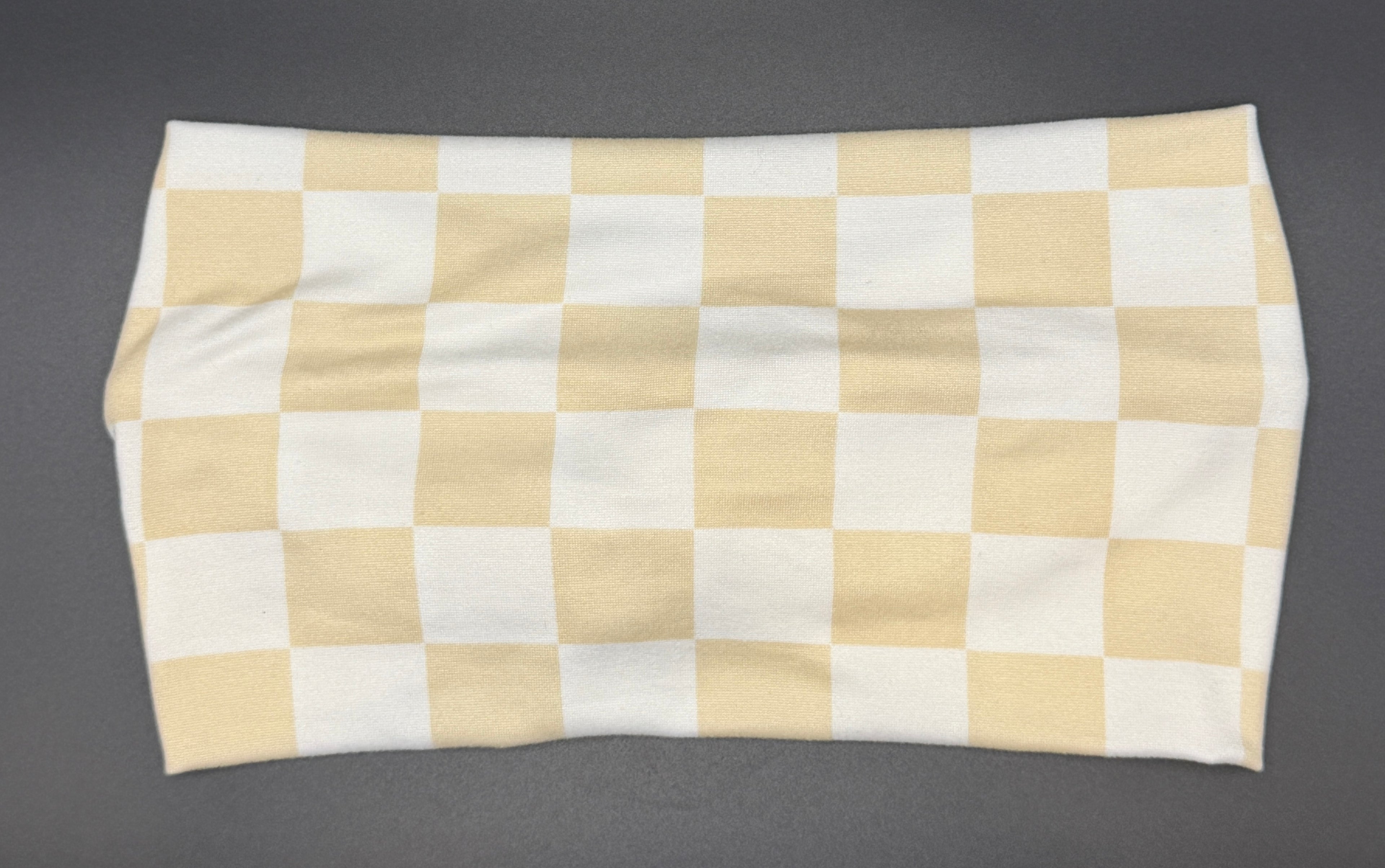 Tan Checkered Comfort Band