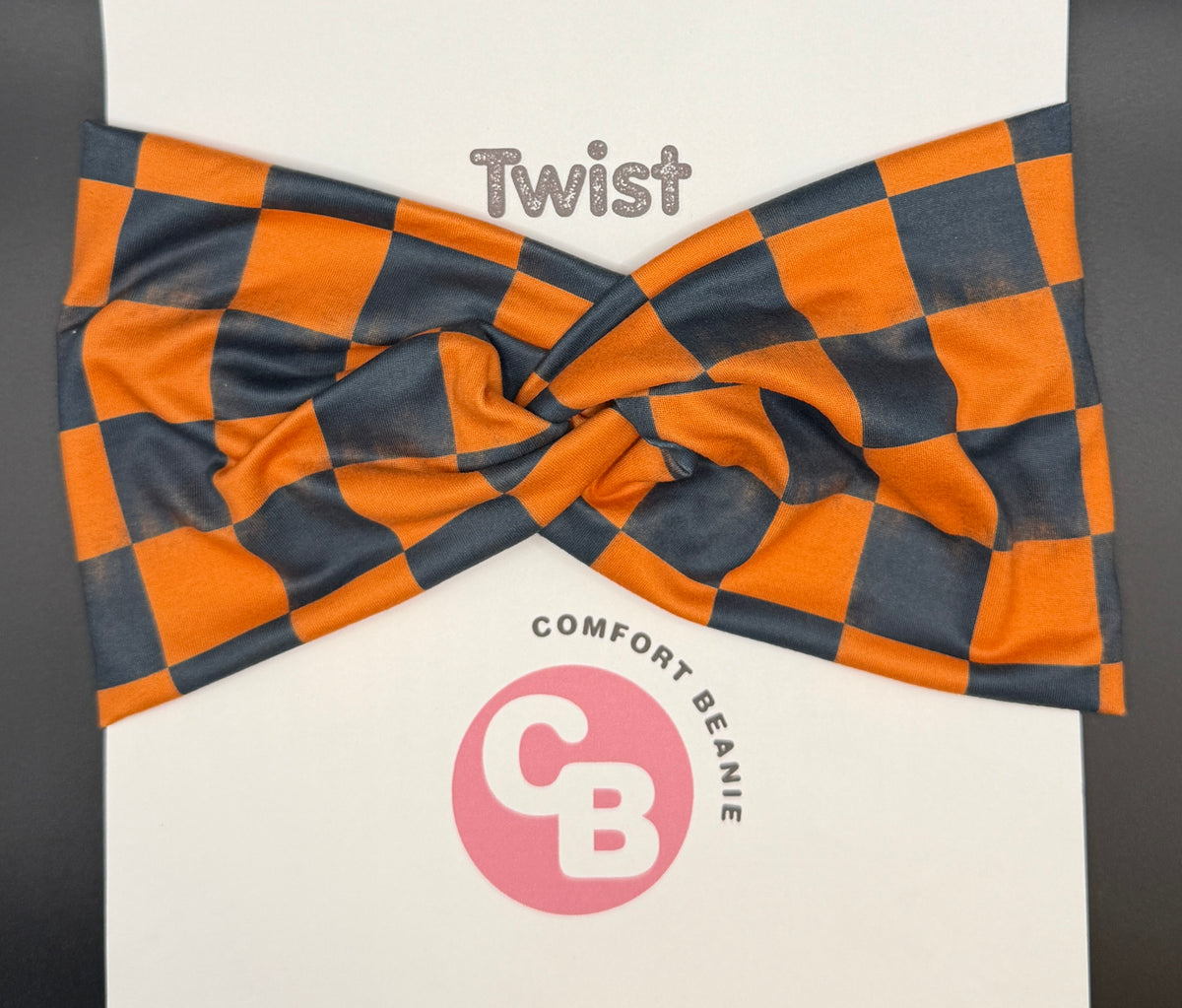 Orange and Black Checkered Comfort Band