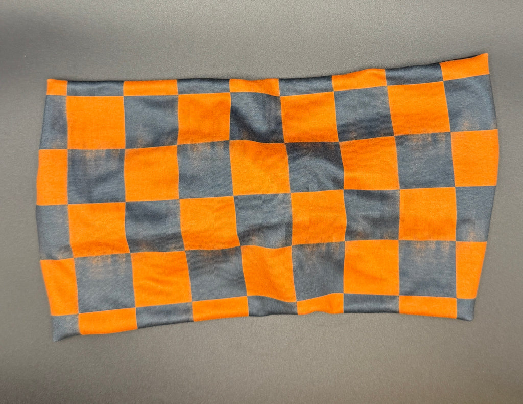Orange and Black Checkered Comfort Band
